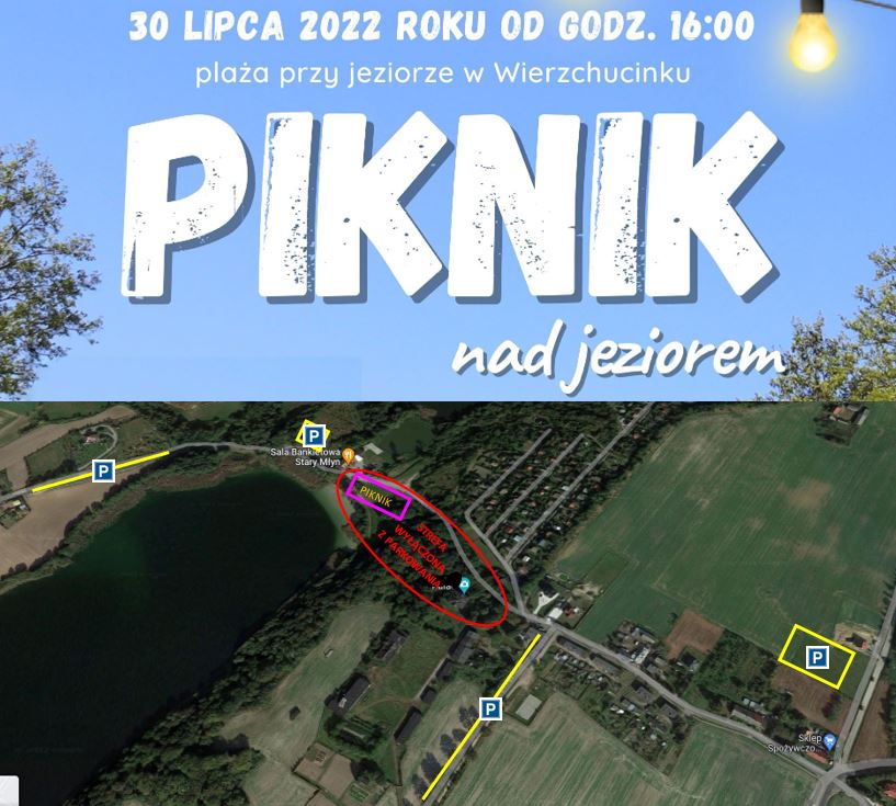 Piknik nad jeziorem – informacja o miejscach parkingowych