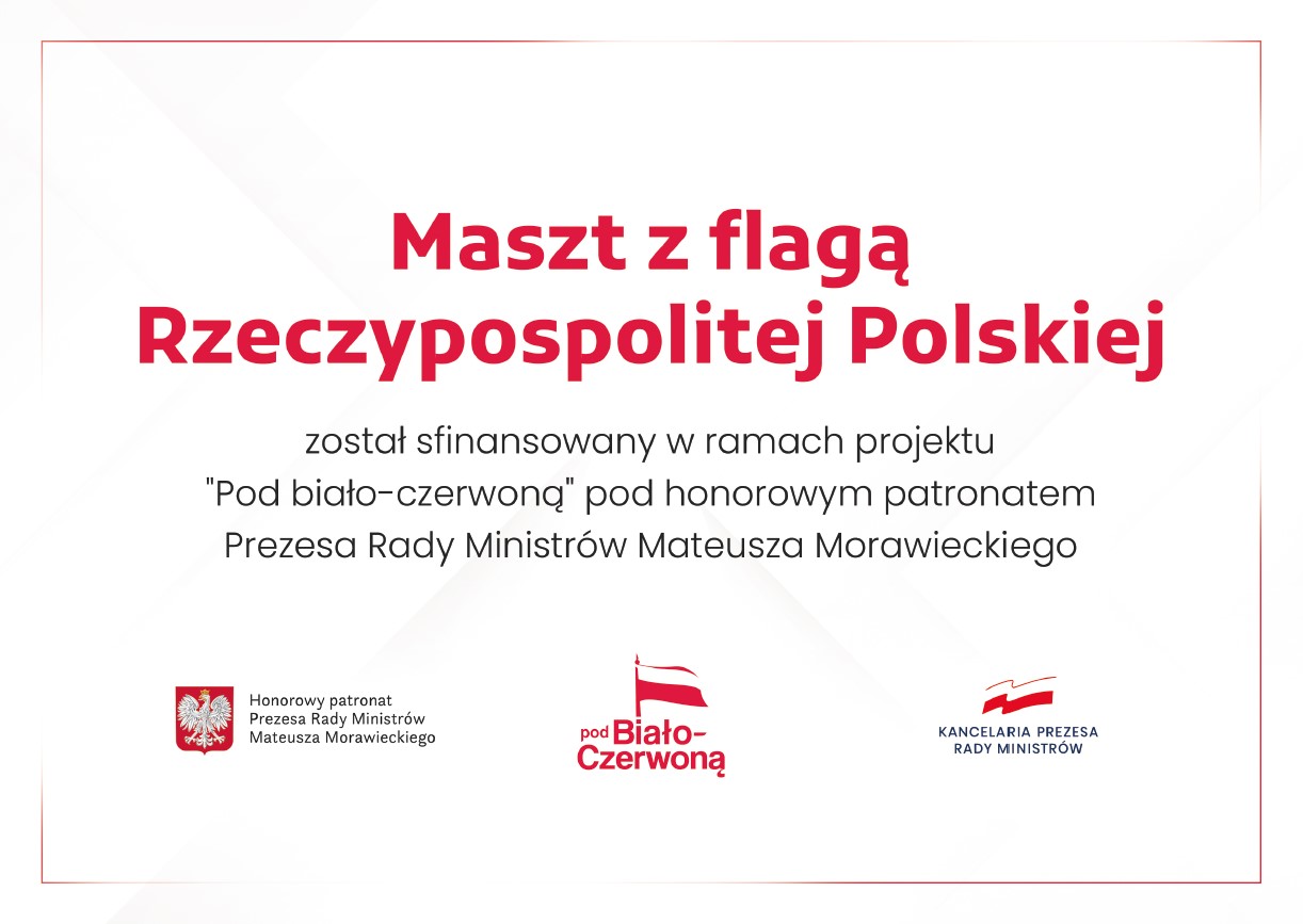 Gmina Sicienko wybudowała masz flagowy w ramach projektu „Pod Biało-czerwoną”