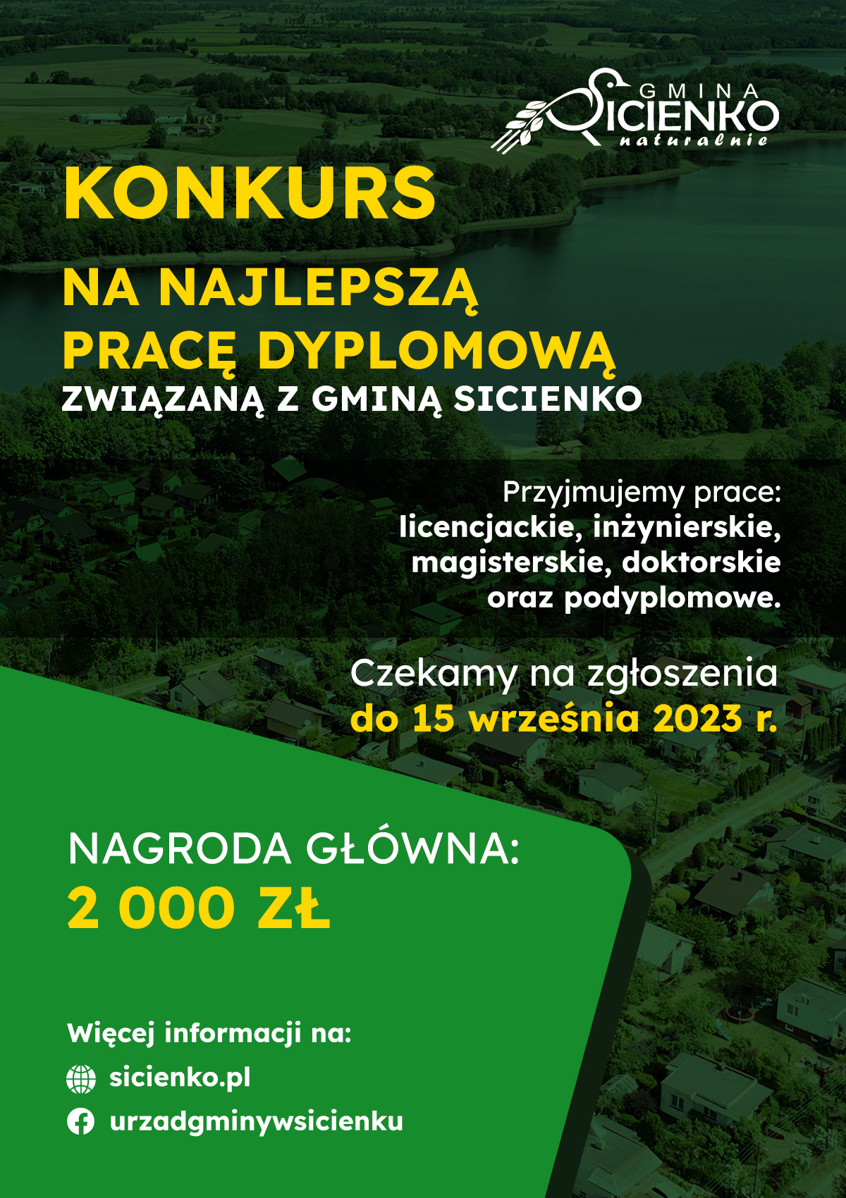 Konkurs na najlepszą pracę dyplomową o gminie Sicienko