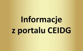 Informacje z portalu CEIDG